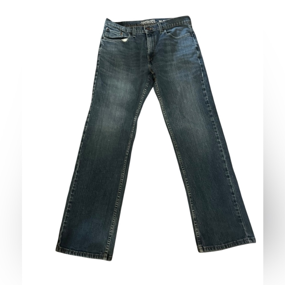Signature by Levi Strauss S61 Relaxed Dark Blue Jeans size 34 X 32